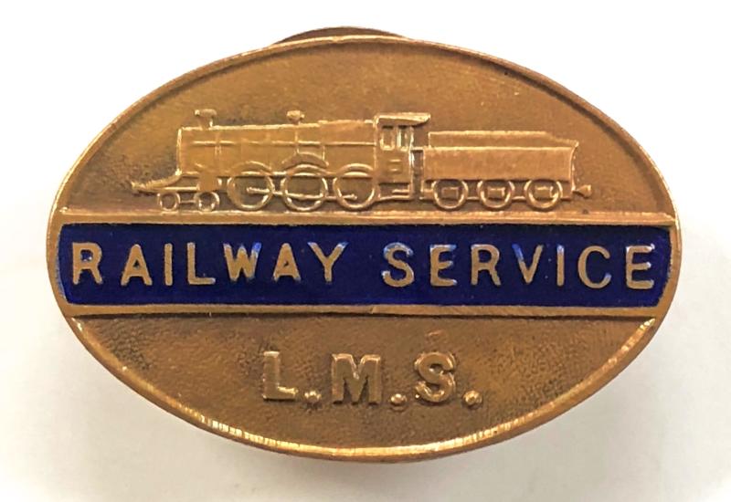 WW2 London Midland Scottish Railway LMS war service badge