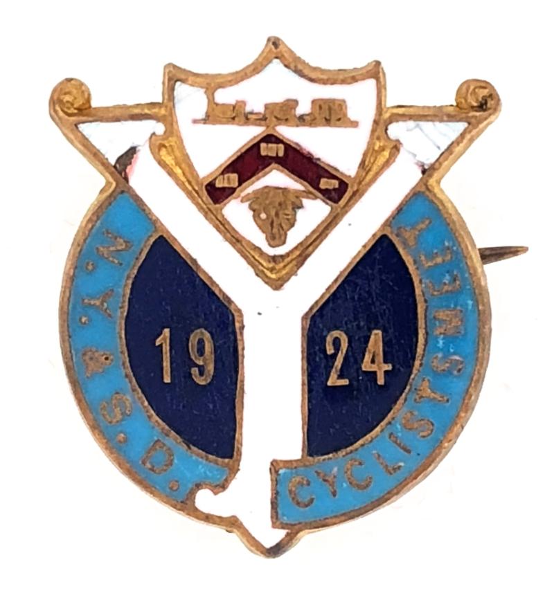 1924 North Yorkshire & South Durham Cyclists Meet badge