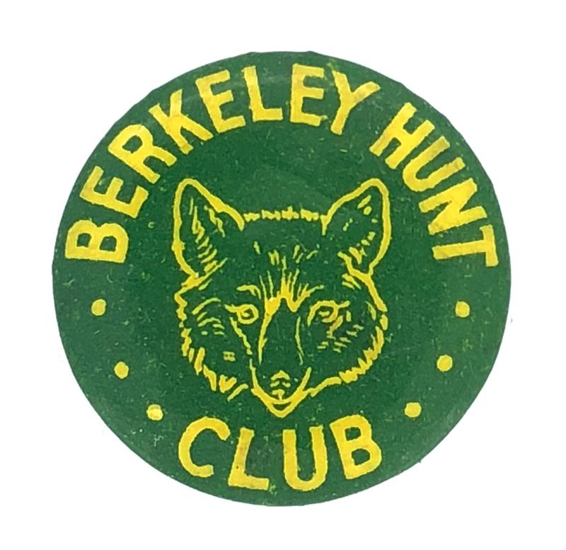 Berkeley Hunt Club tin button badge