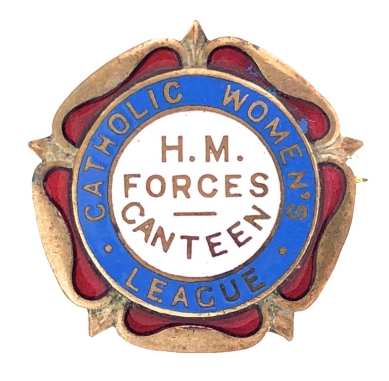 WW2 Catholic Womens League H.M Forces Canteen badge