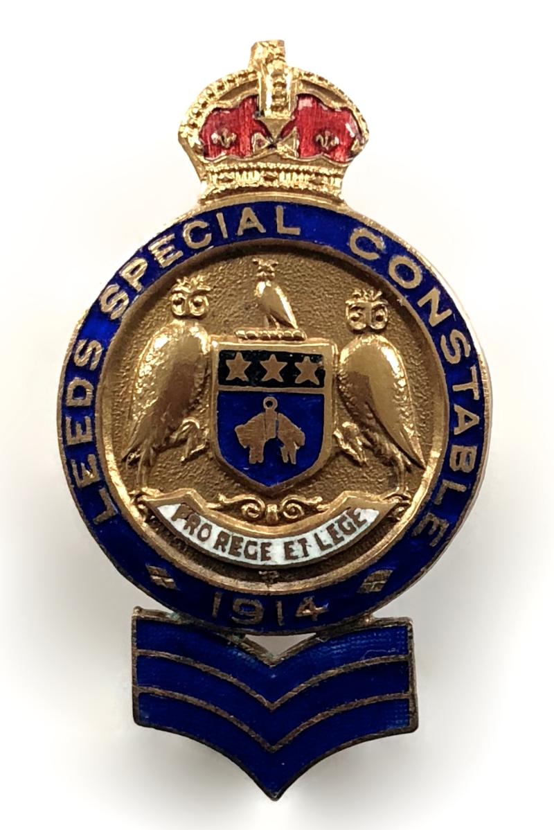 Leeds Special Constable 1914 Sergeant Rank police badge