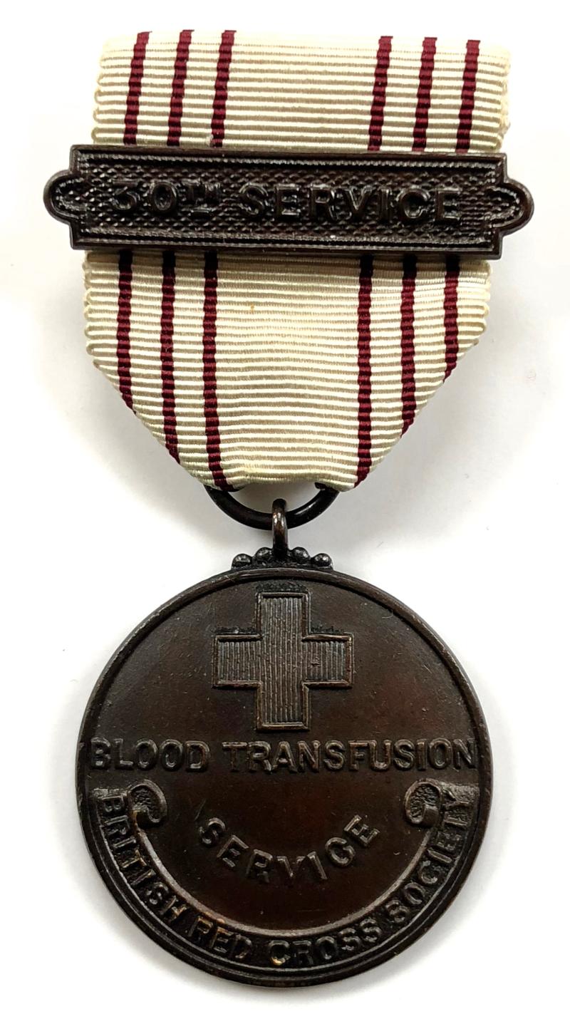 British Red Cross Society Blood Transfusion 30th Service clasp medal