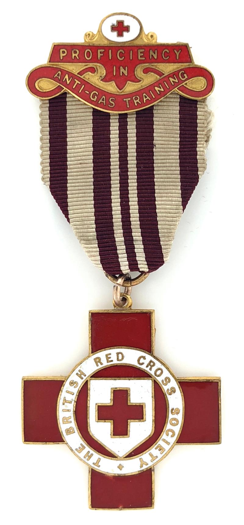British Red Cross Society Proficiency Anti Gas Training medal badge