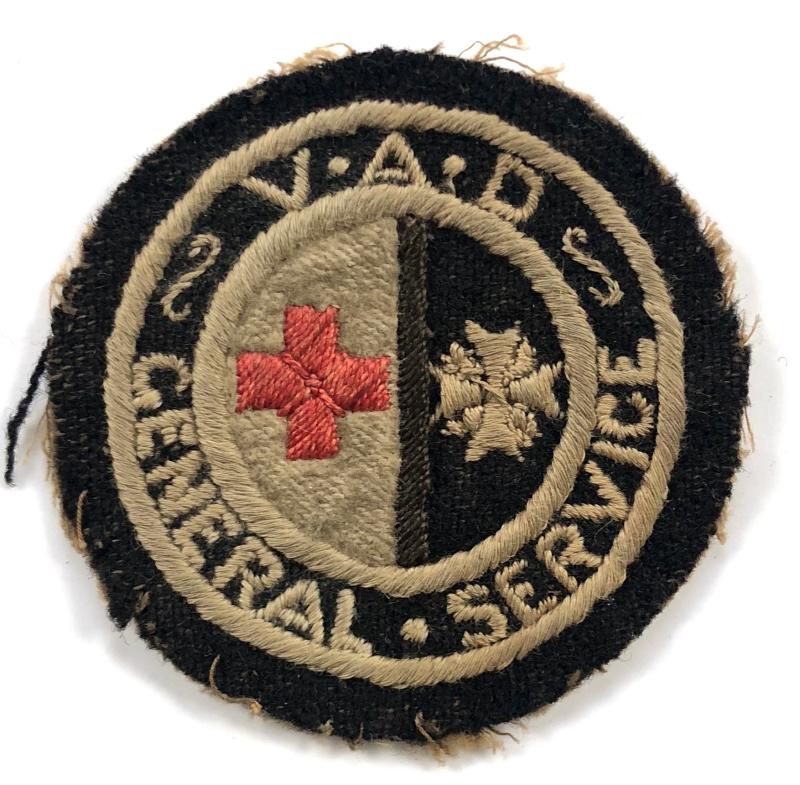 WW1 BRCS & Order of St John VAD General Service cloth badge