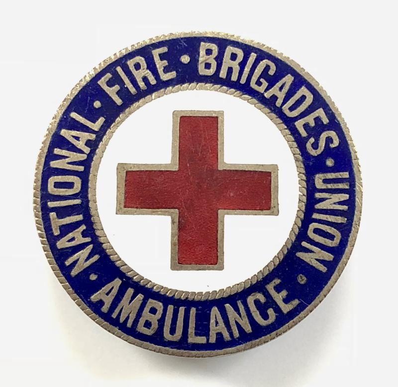 WW1 National Fire Brigades Union Ambulance firemans red cross sleeve badge