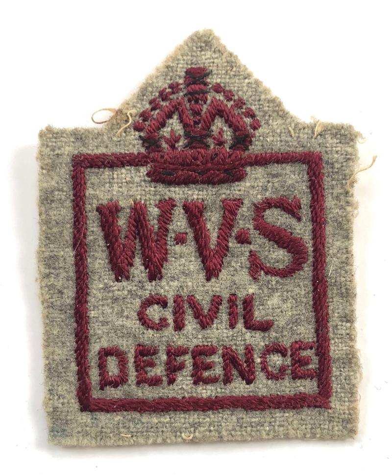 Womens Voluntary Service WVS Civil Defence cloth badge