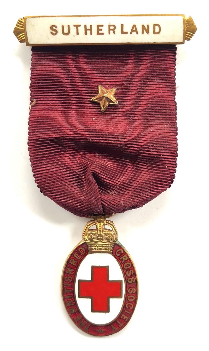 British Red Cross Society Sutherland Honorary Vice President medal Scotland