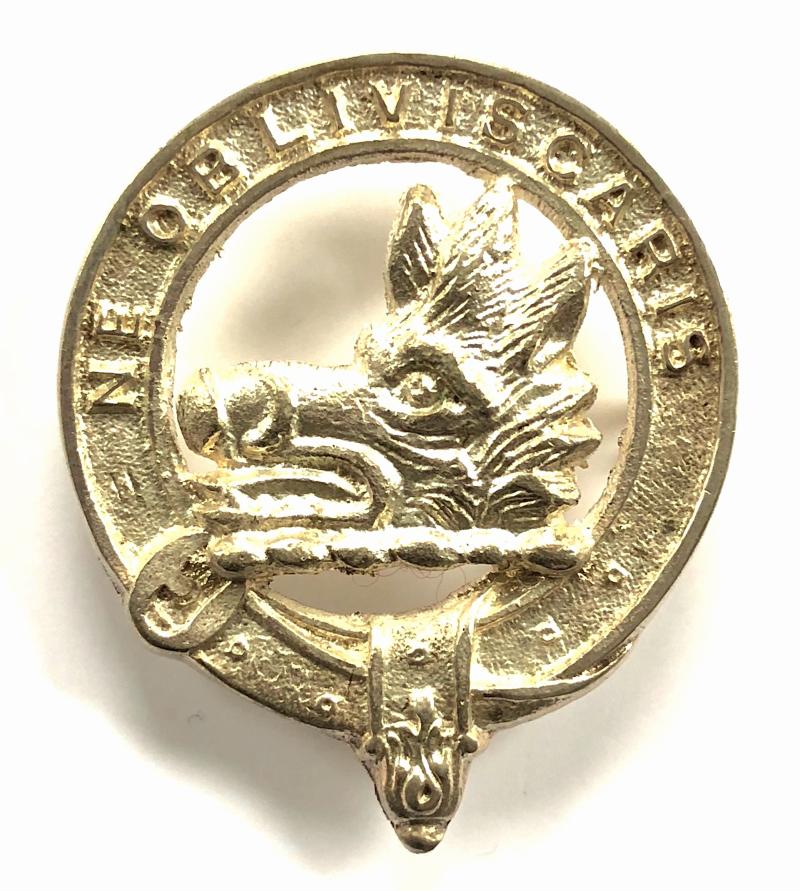 Scottish Clan Campbell of Argyll white metal pin badge