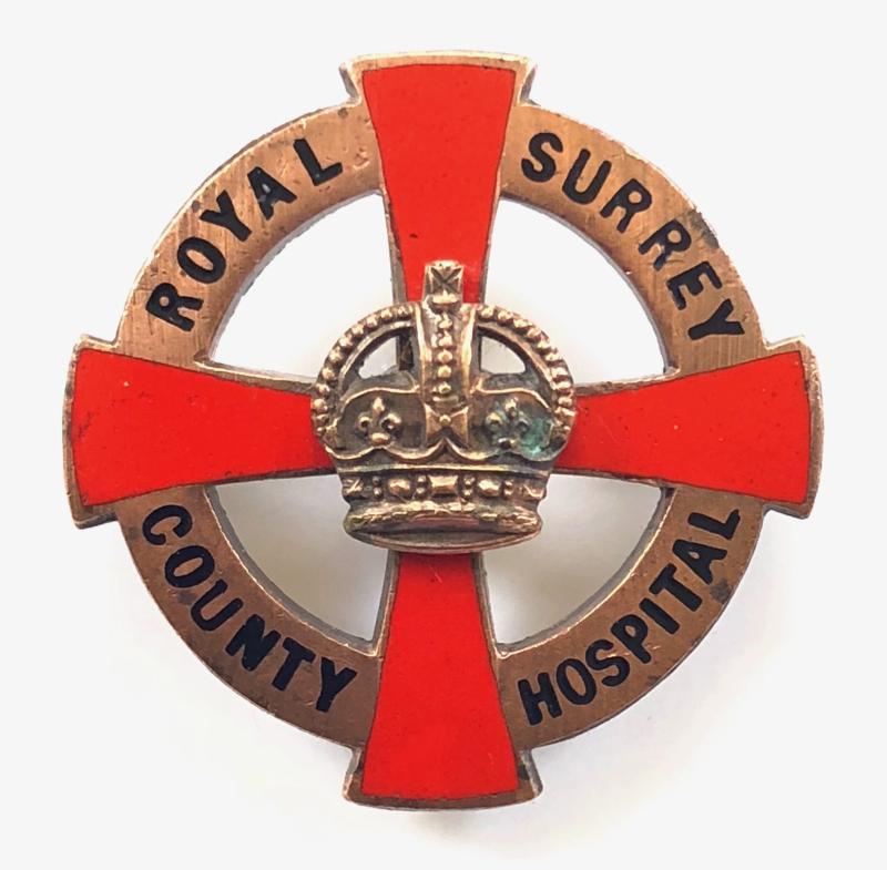 Royal Surrey County Hospital nurses qualification badge Guildford