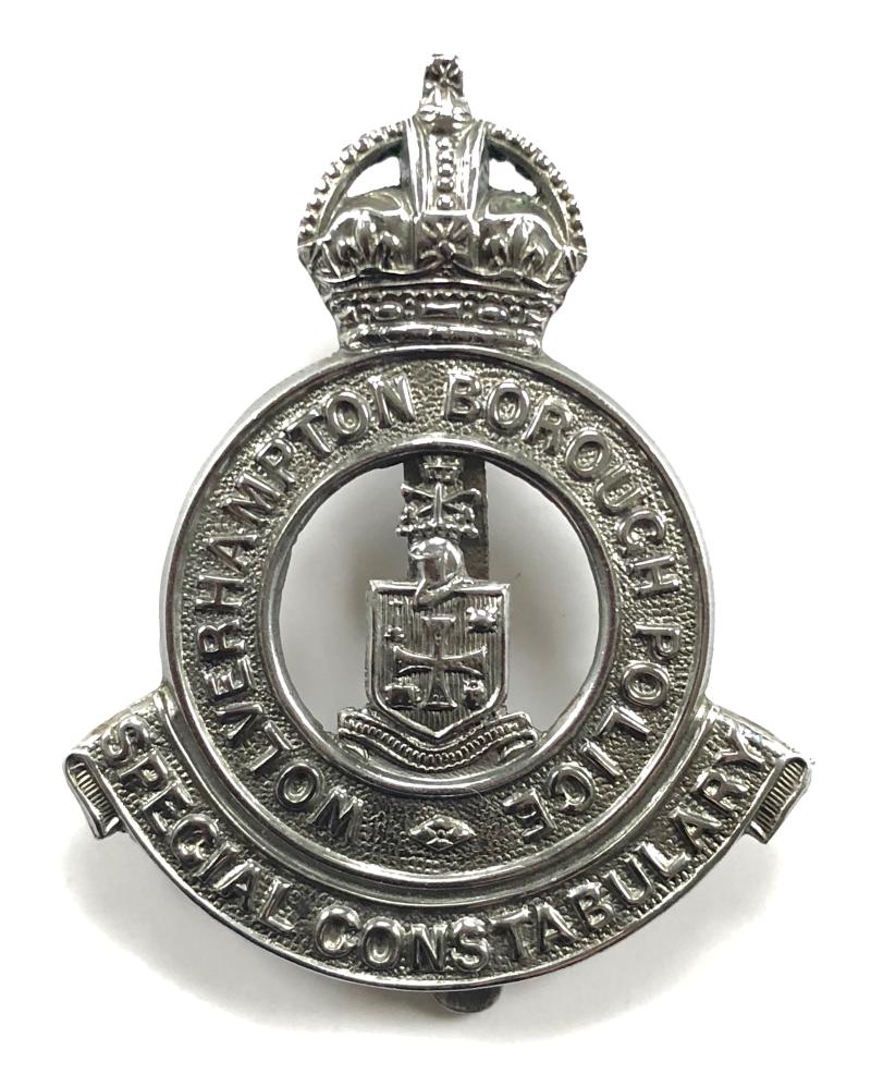 Wolverhampton Borough Special Constabulary police chrome cap badge