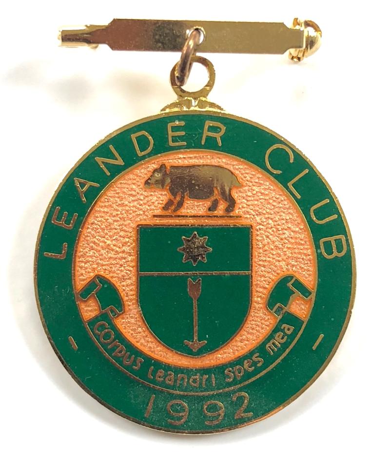 1992 Leander Rowing Club pin badge Henley Royal Regatta