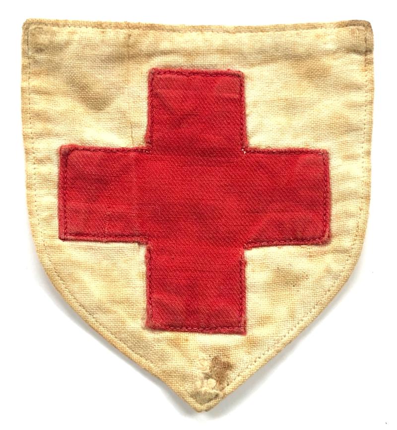 WW1 Red Cross uniform removable shield cloth badge
