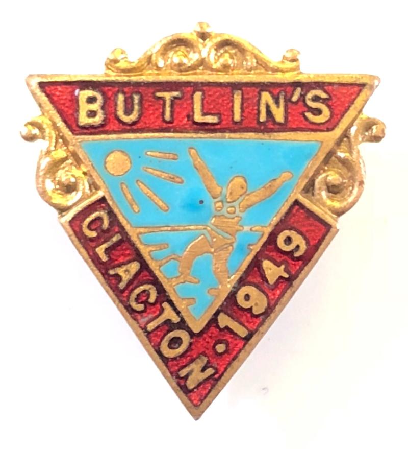 Butlins 1949 Clacton holiday camp girl in sun badge
