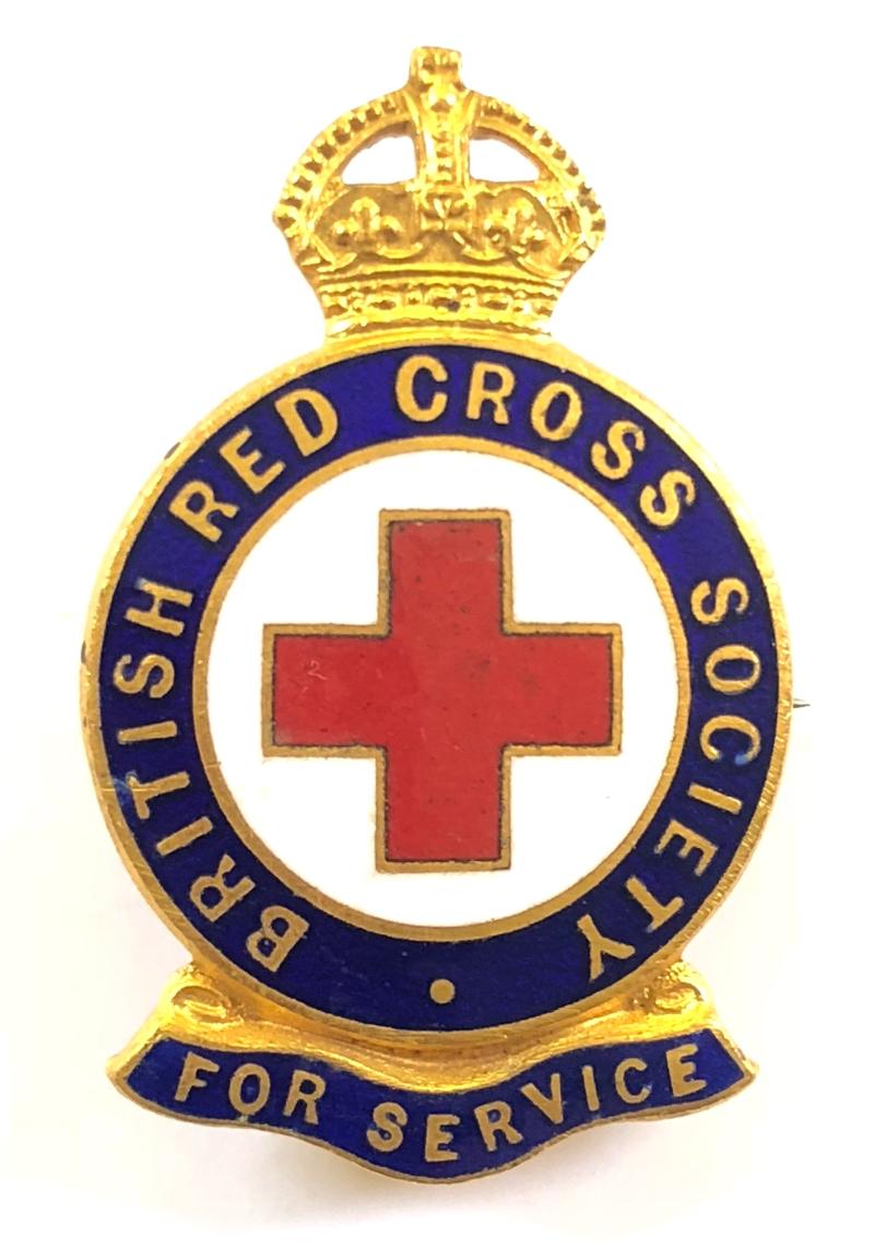 British Red Cross Society For Service pin badge