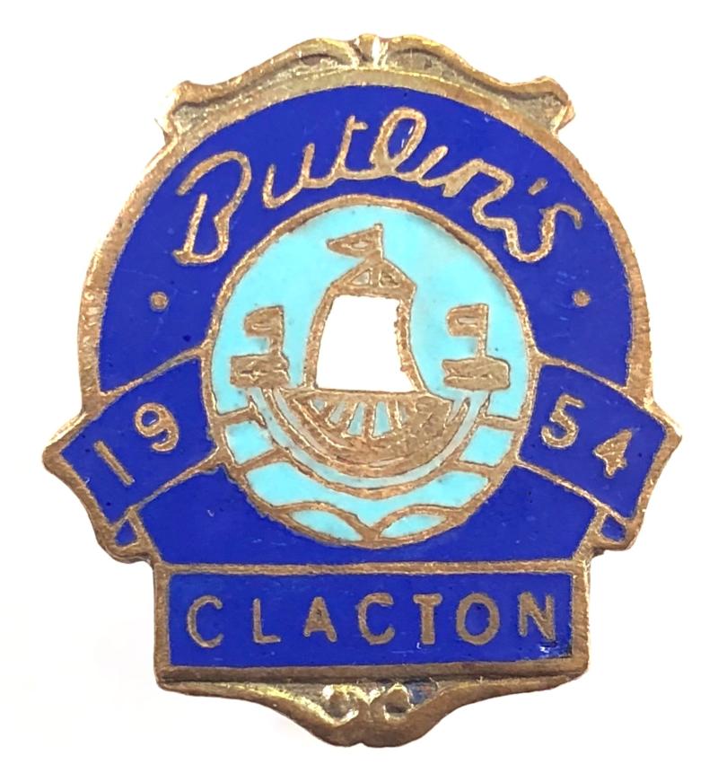 Butlins 1954 Clacton holiday camp sailing ship badge