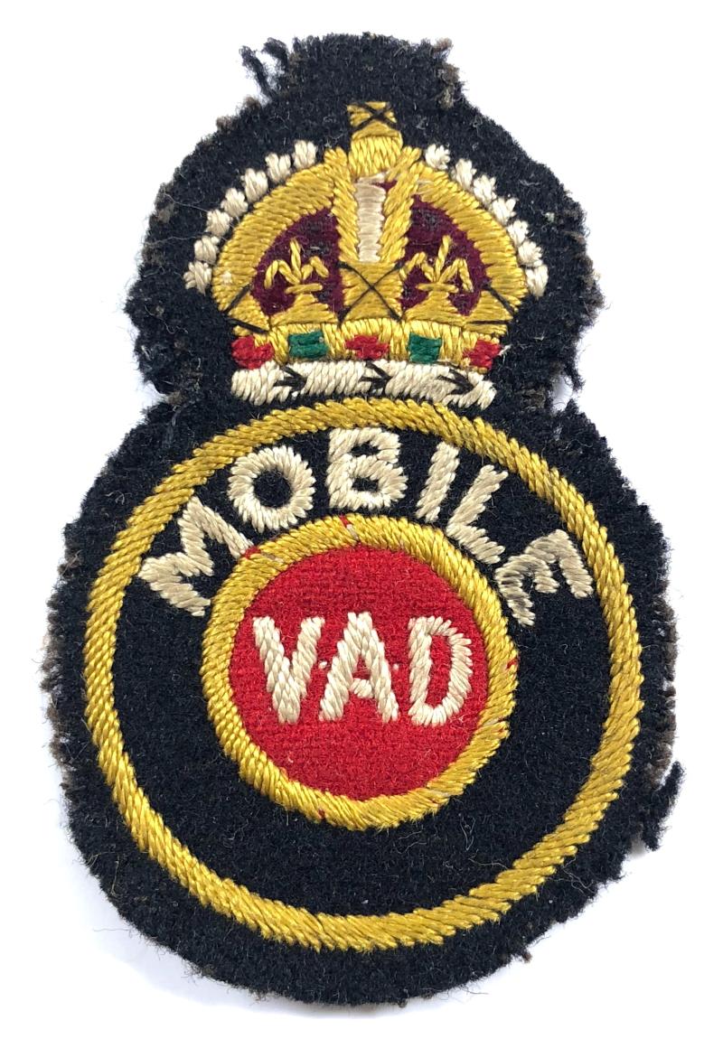 WW2 British Red Cross Society Mobile VAD felt cloth arm badge