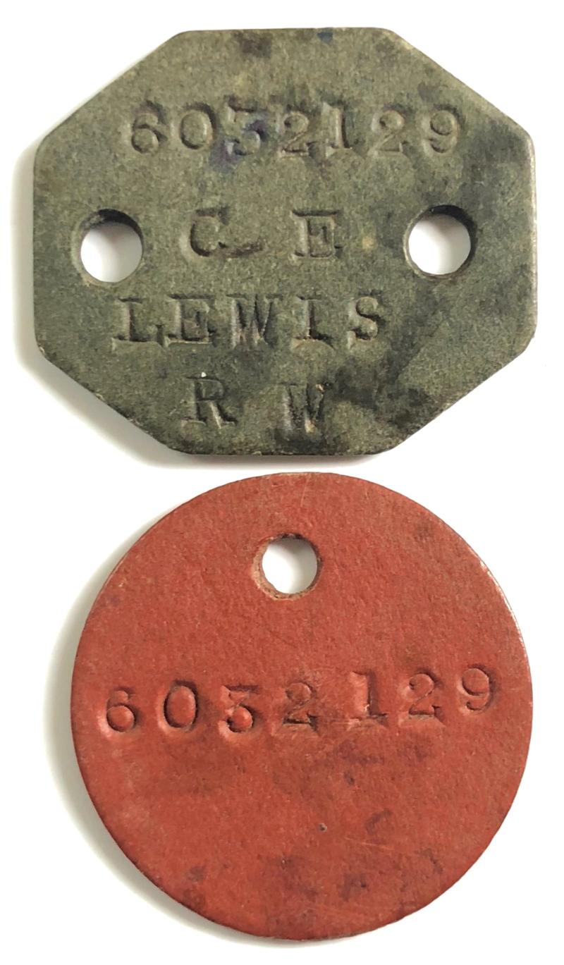 WW2 Royal Corps of Signals identification pair of dog tags