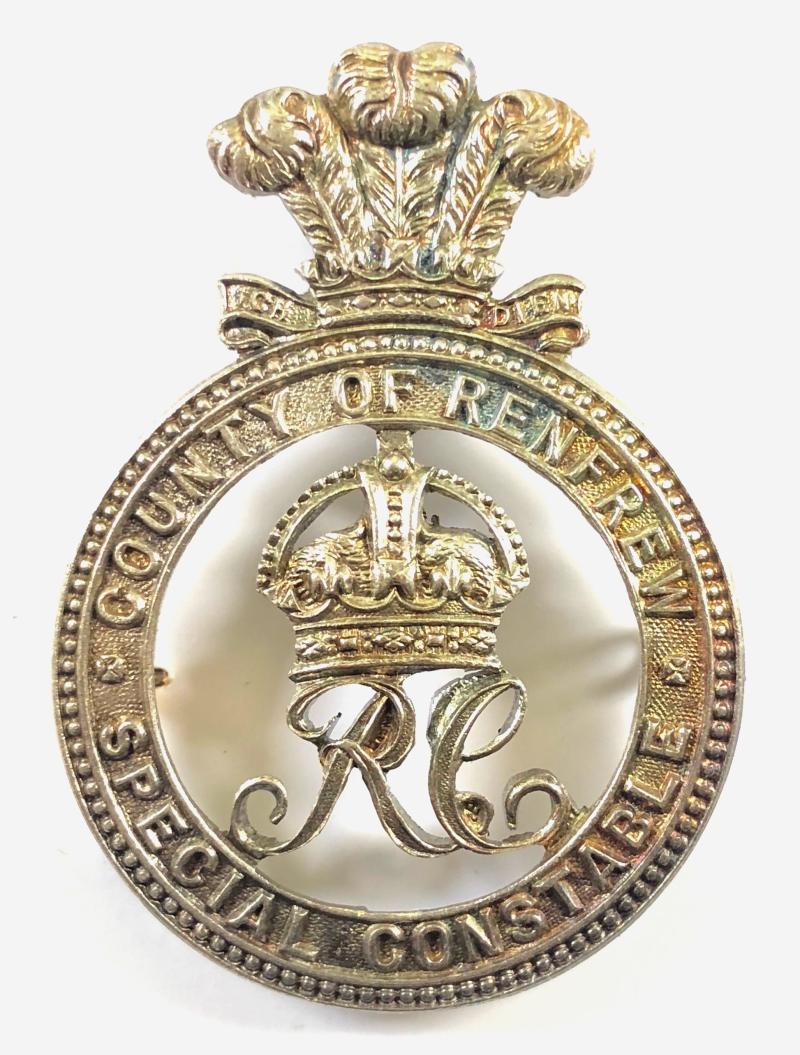 County of Renfrew Special Constable police badge Scotland