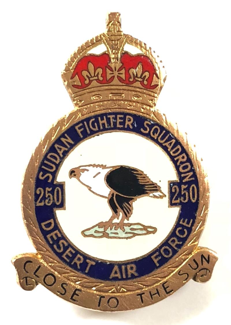 RAF No 250 Fighter Squadron Royal Air Force Badge c1940s