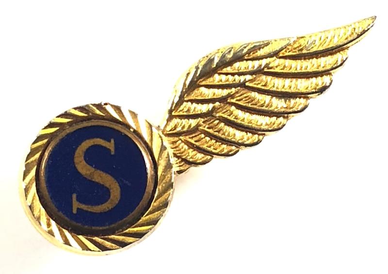 BOAC Airline Air Stewardess gilt brevet wing badge by Manhattan Windsor