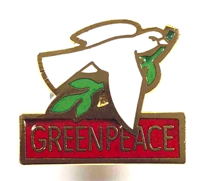 Greenpeace political activists supporters badge
