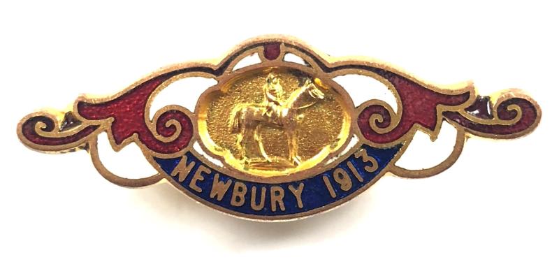 1913 Newbury Racecourse horse racing club badge Berkshire