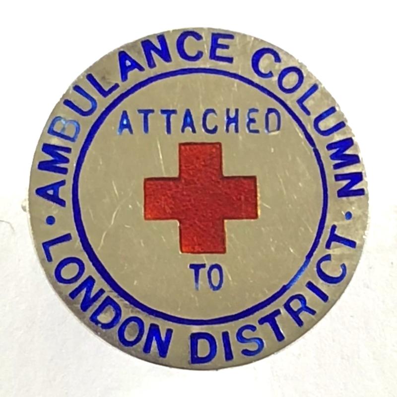 WW1 London Ambulance Column 1916 silver womens hat badge