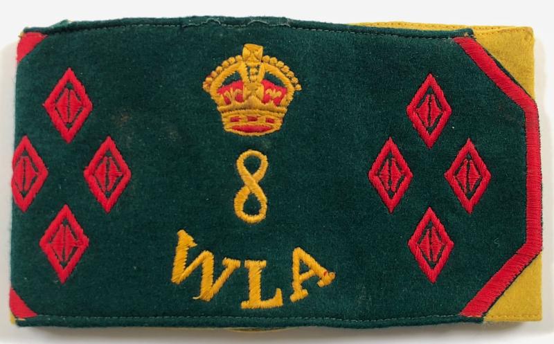 Womens Land Army WLA eight year service armband