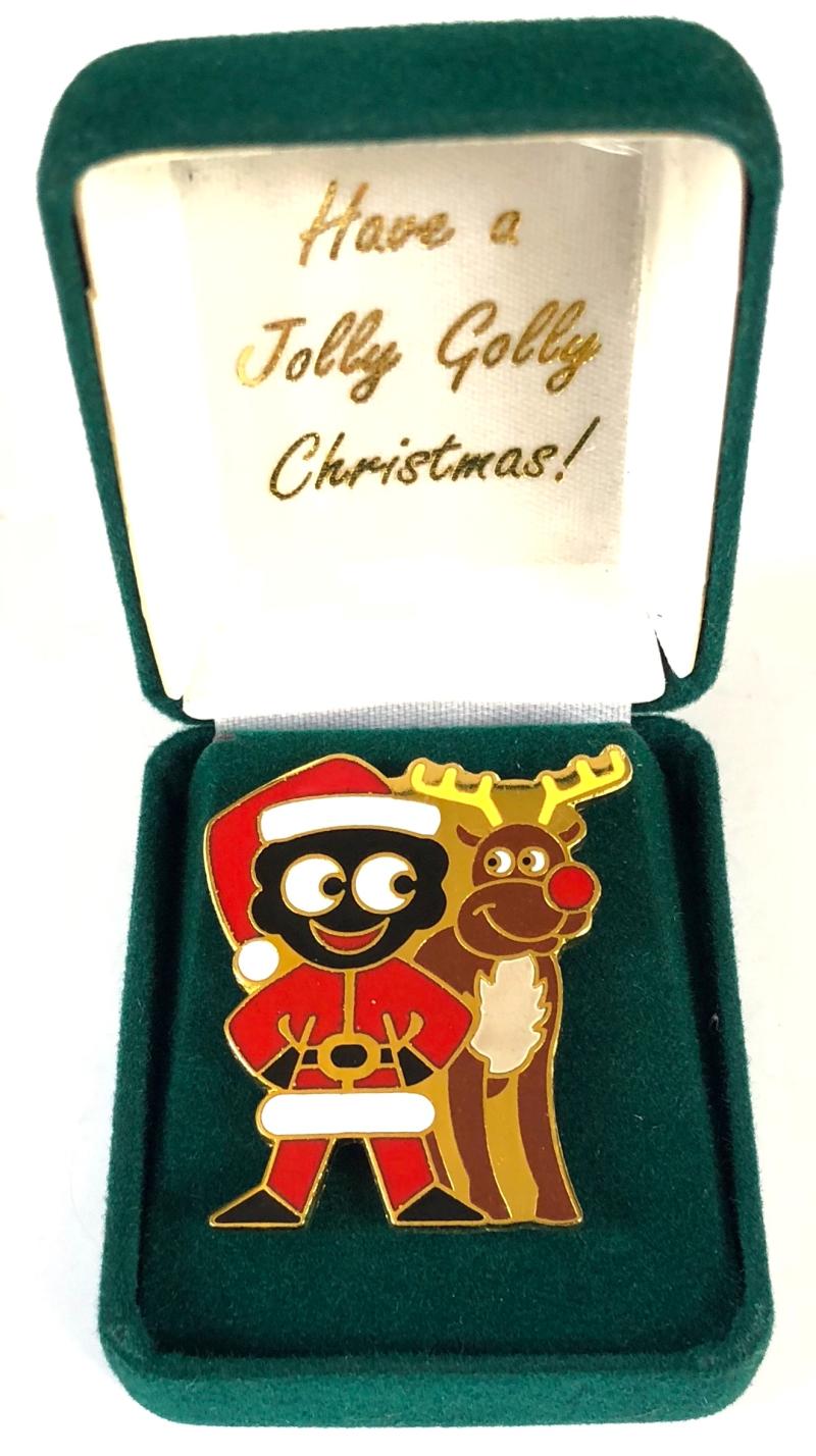 Robertsons 1998 Golly Santa and Rudolph the Reindeer badge