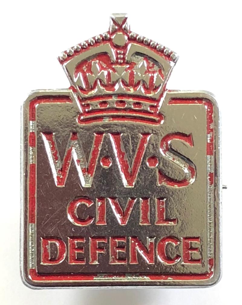 WW2 Voluntary Services WVS Civil Defence utility issue badge H.W.Miller