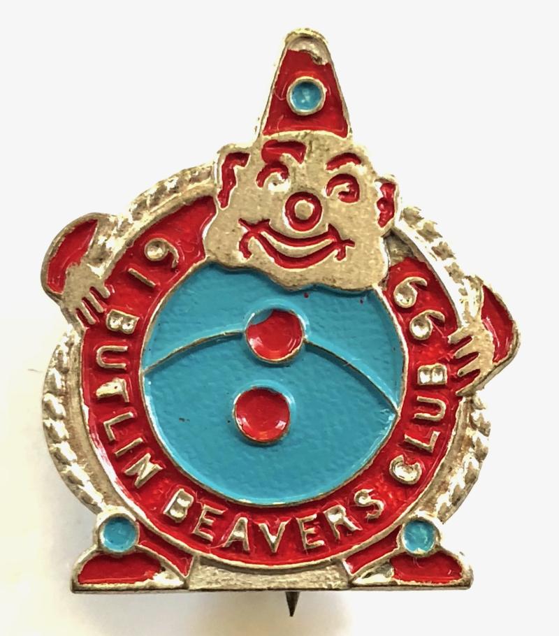 1966 Butlin Beavers Club circus clown badge
