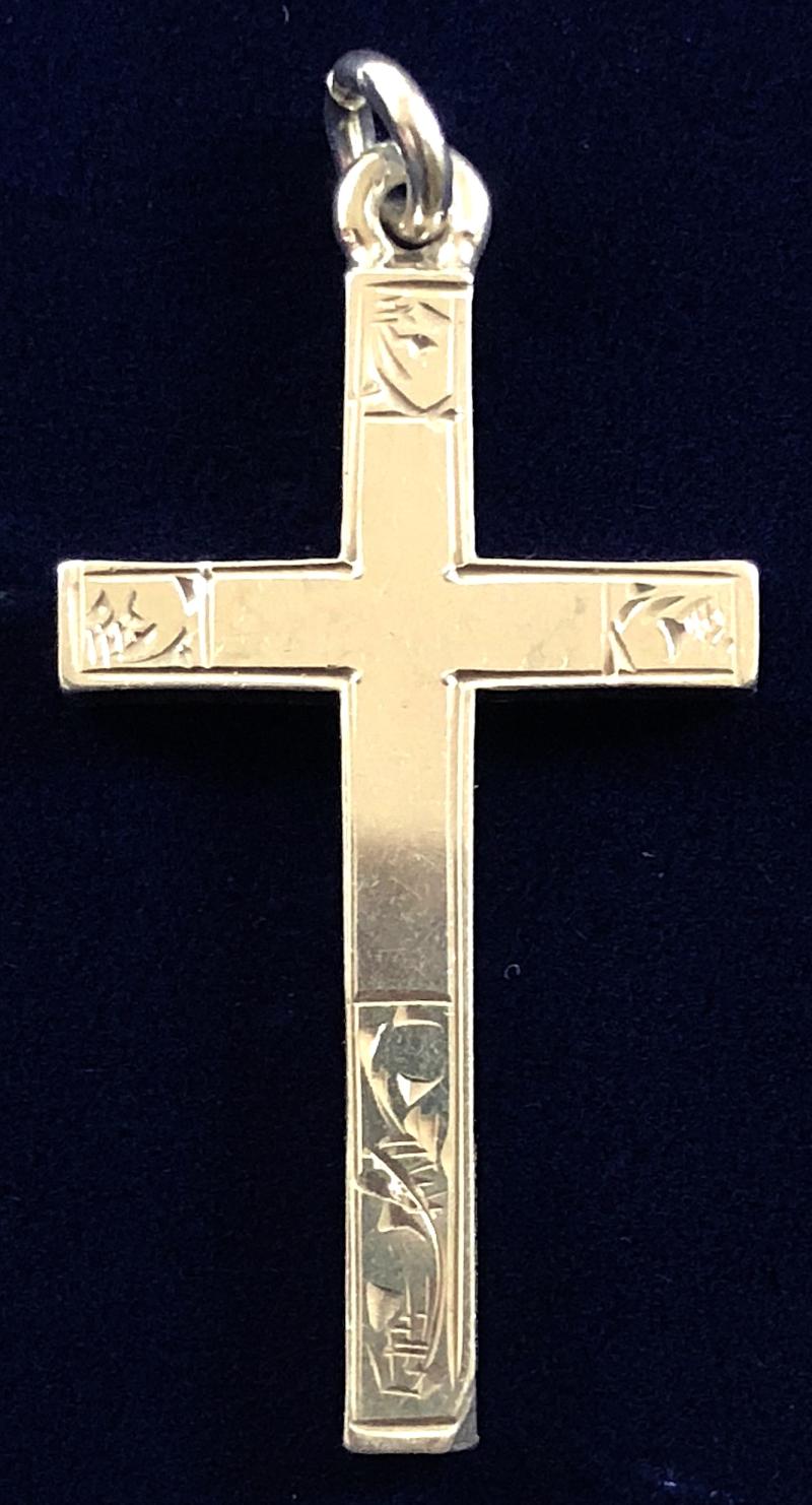 Charles Horner Christian Cross 1958 Silver Pendant