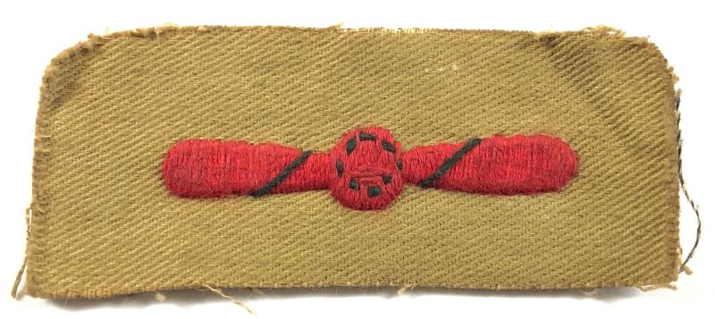 WW2 Royal Air Force or WAAF uniform LAC rank propeller cloth sleeve badge