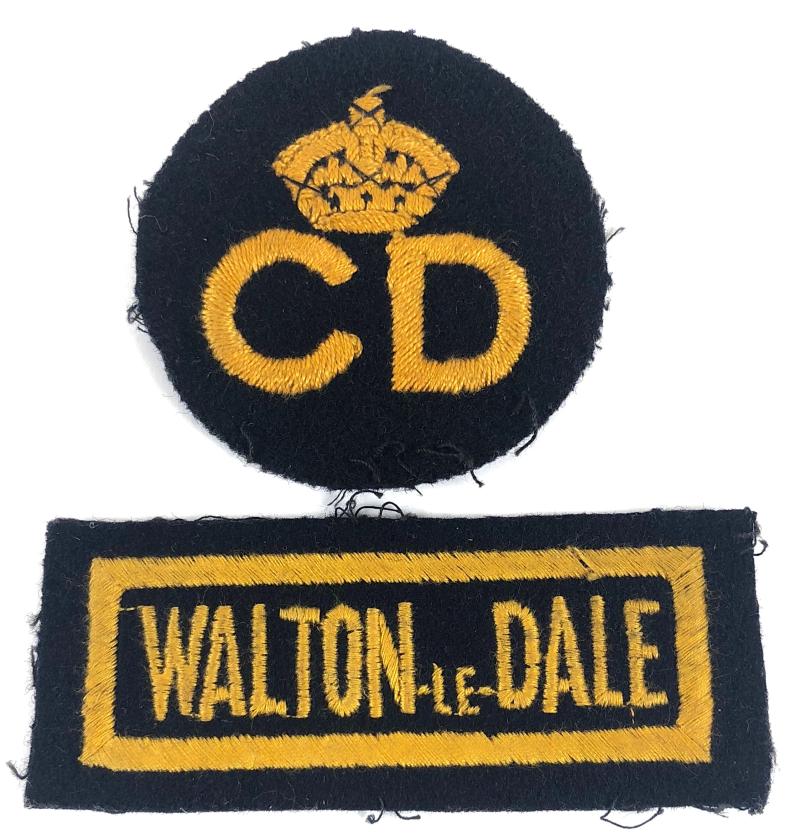 WW2 Civil Defence Walton-le-Dale area uniform breast badges