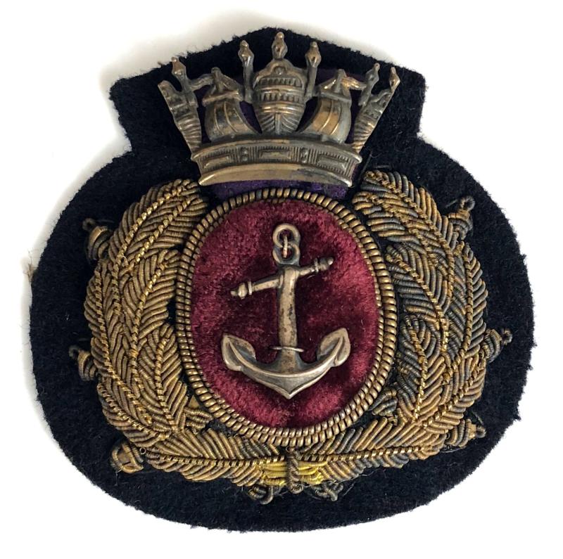 Merchant Navy Officers gold bullion cap badge