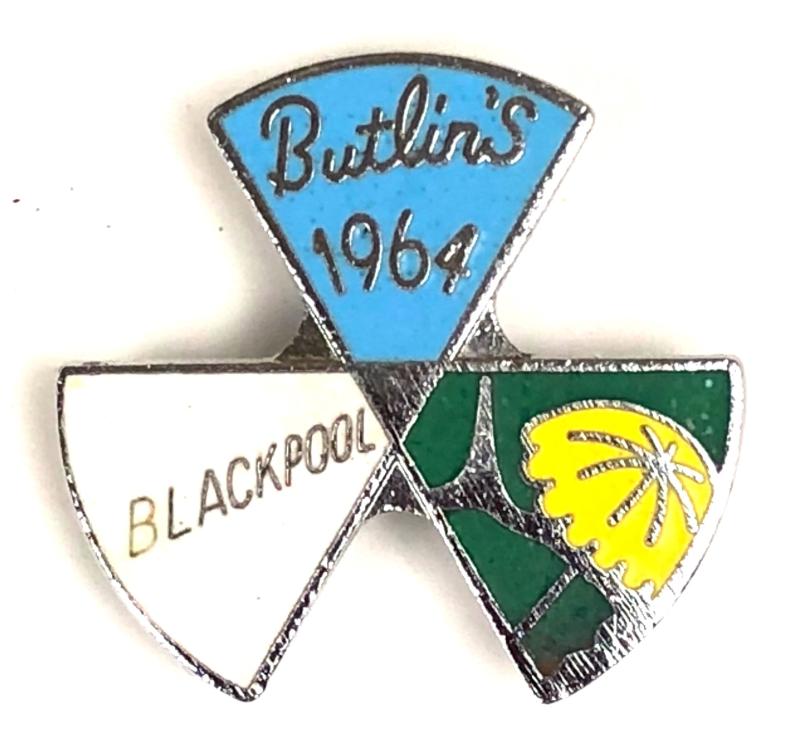 Butlins 1964 Blackpool holiday camp three triangle badge