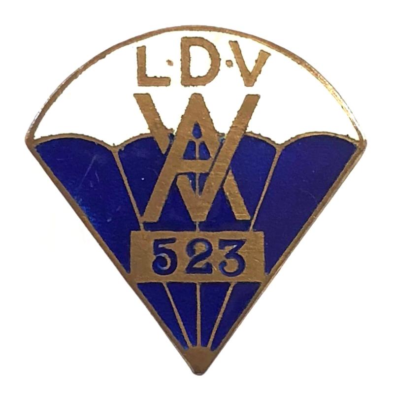 WW2 Local Defence Volunteers LDV numbered parachute badge
