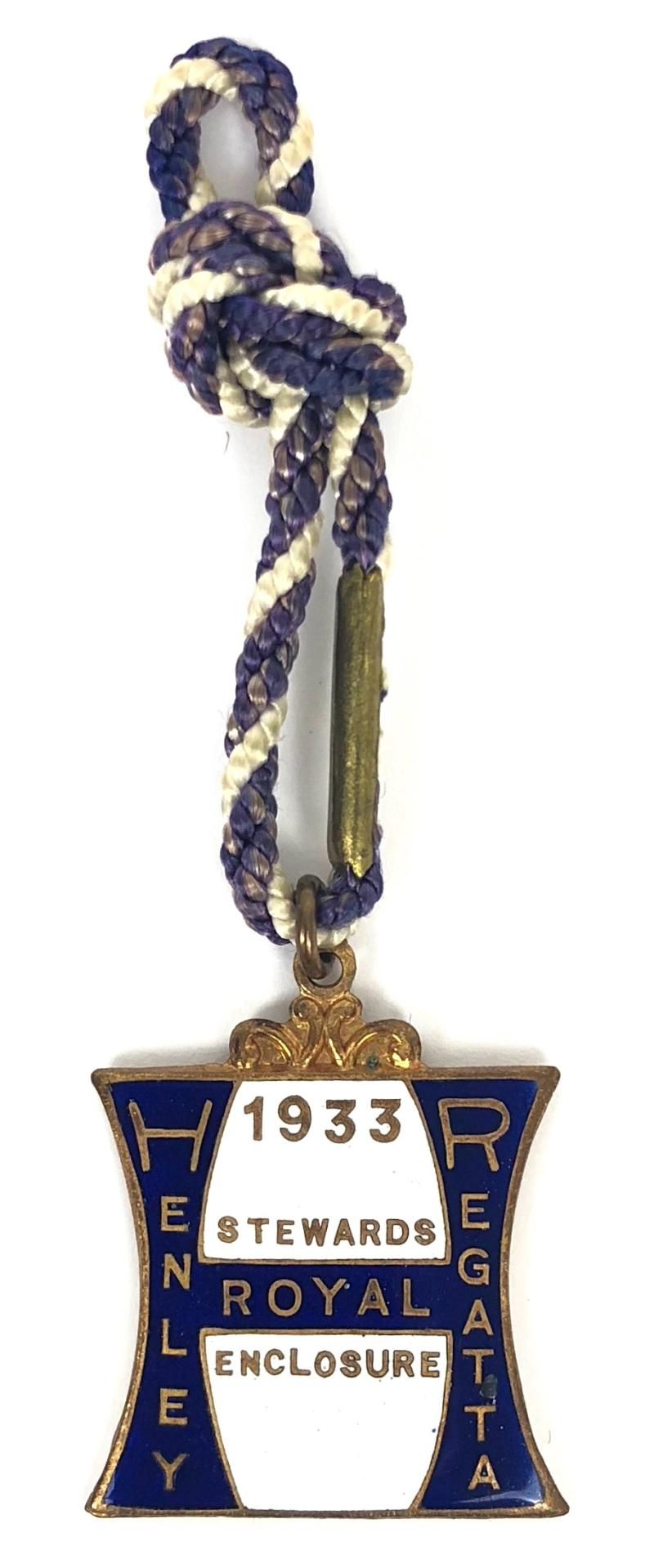 1933 Henley Royal Regatta Stewards Enclosure badge