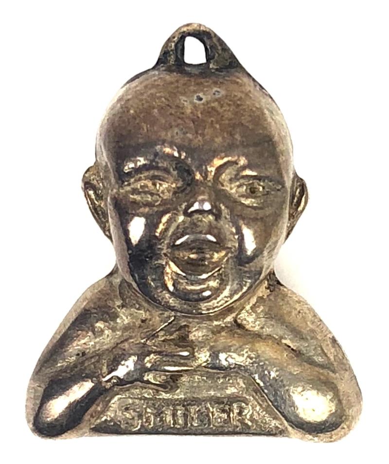 Cow & Gate baby SMILER silver advertisng lucky charm c1930