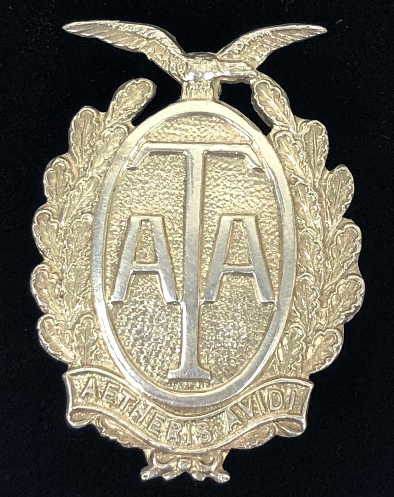 WW2 Air Transport Auxiliary ATA officially numbered silver pilots badge