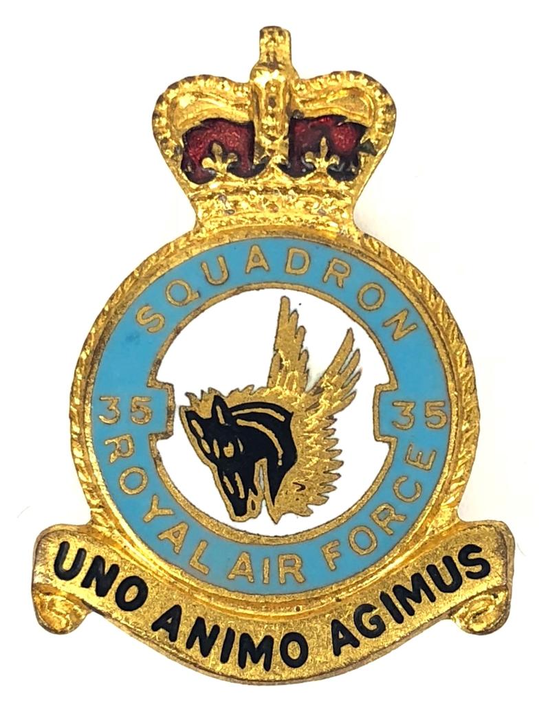 RAF No 35  Pathfinder Squadron Royal Air Force Badge H.W.Miller c.1953