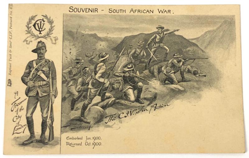 Boer War 'CIV in Action' Postcard by Raphael Tuck