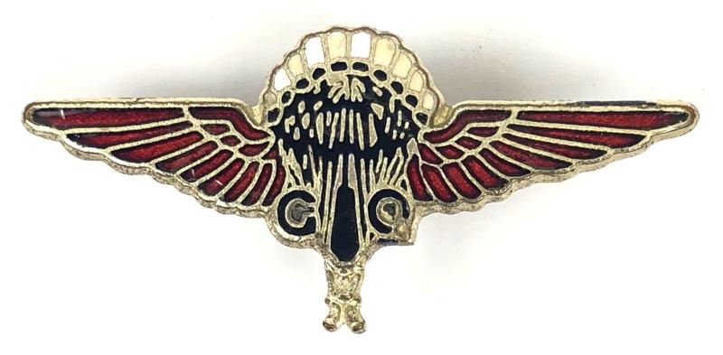 GQ Parachutist Gregory & Quilter Company qualification badge