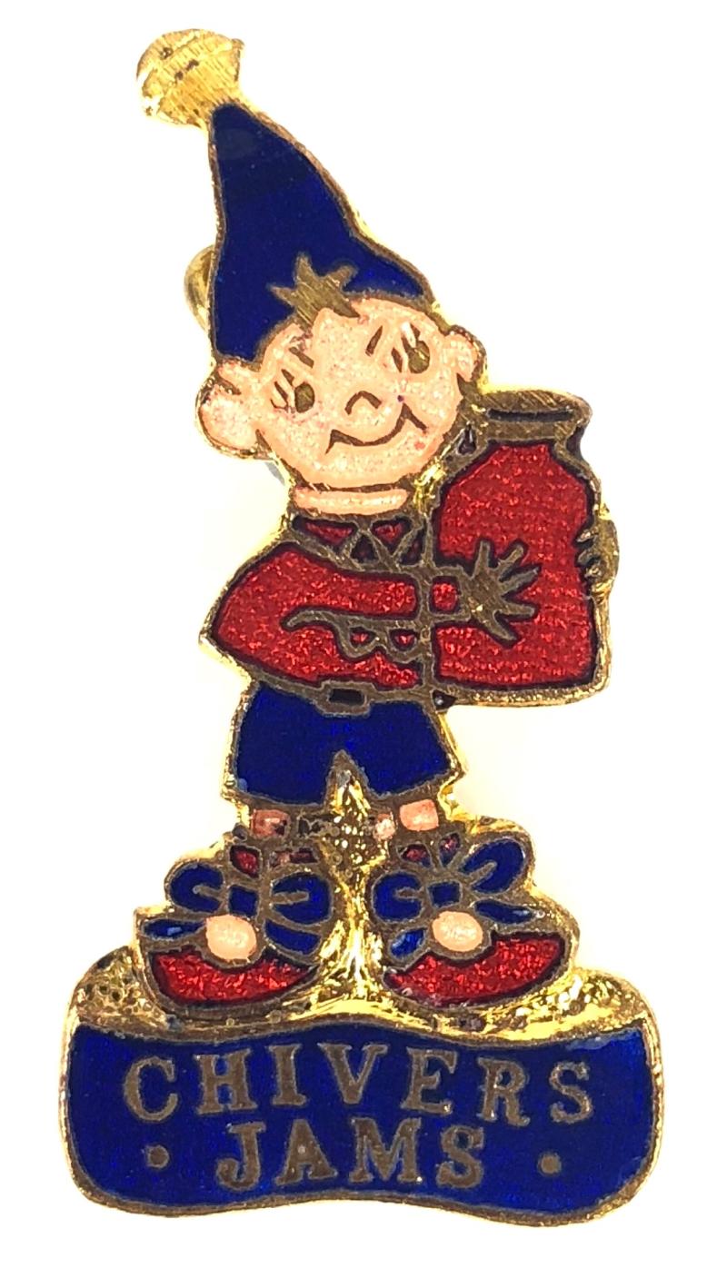 Enid Blyton Noddy character Chivers Jams advertising badge