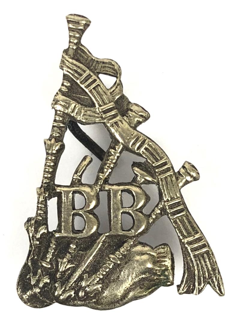 Boys Brigade Pipers Proficiency nickel badge 1921-68