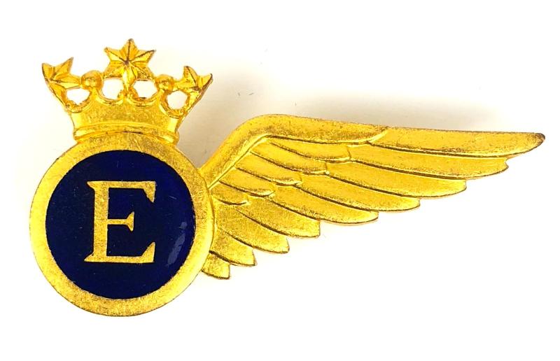 BOAC Airline Engineer Officer gilt and enamel brevet uniform badge
