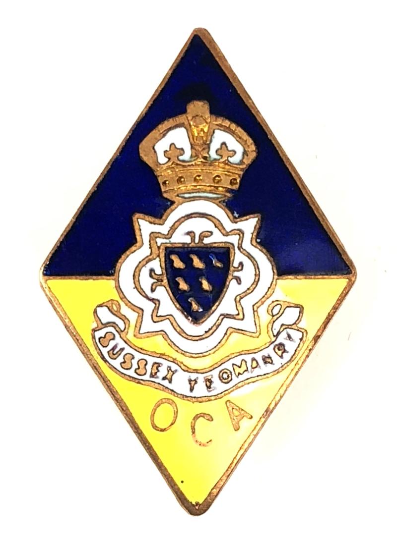 Sussex Yeomanry Old Comrades Association lapel badge