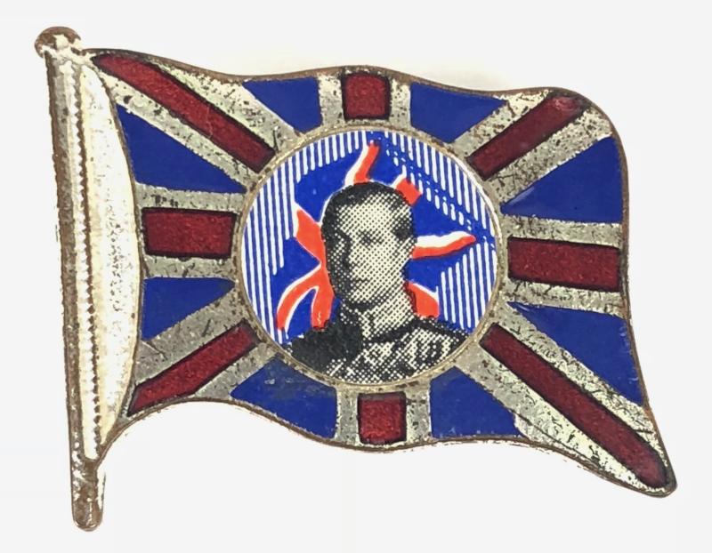 Edward VIII 1937 Coronation Union Flag commemorative badge by Stratton