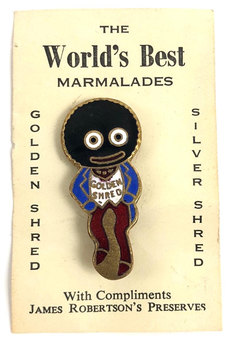 Robertsons Golly standard white waistcoat advertising badge by .R.