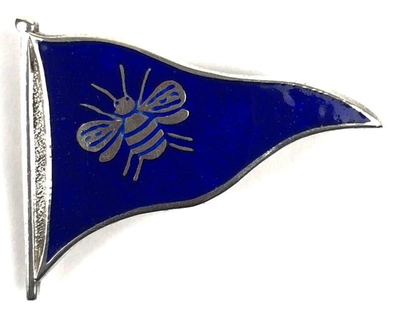 Brightlingsea Sailing Club 1950 hallmarked silver burgee flag badge Colchester Essex
